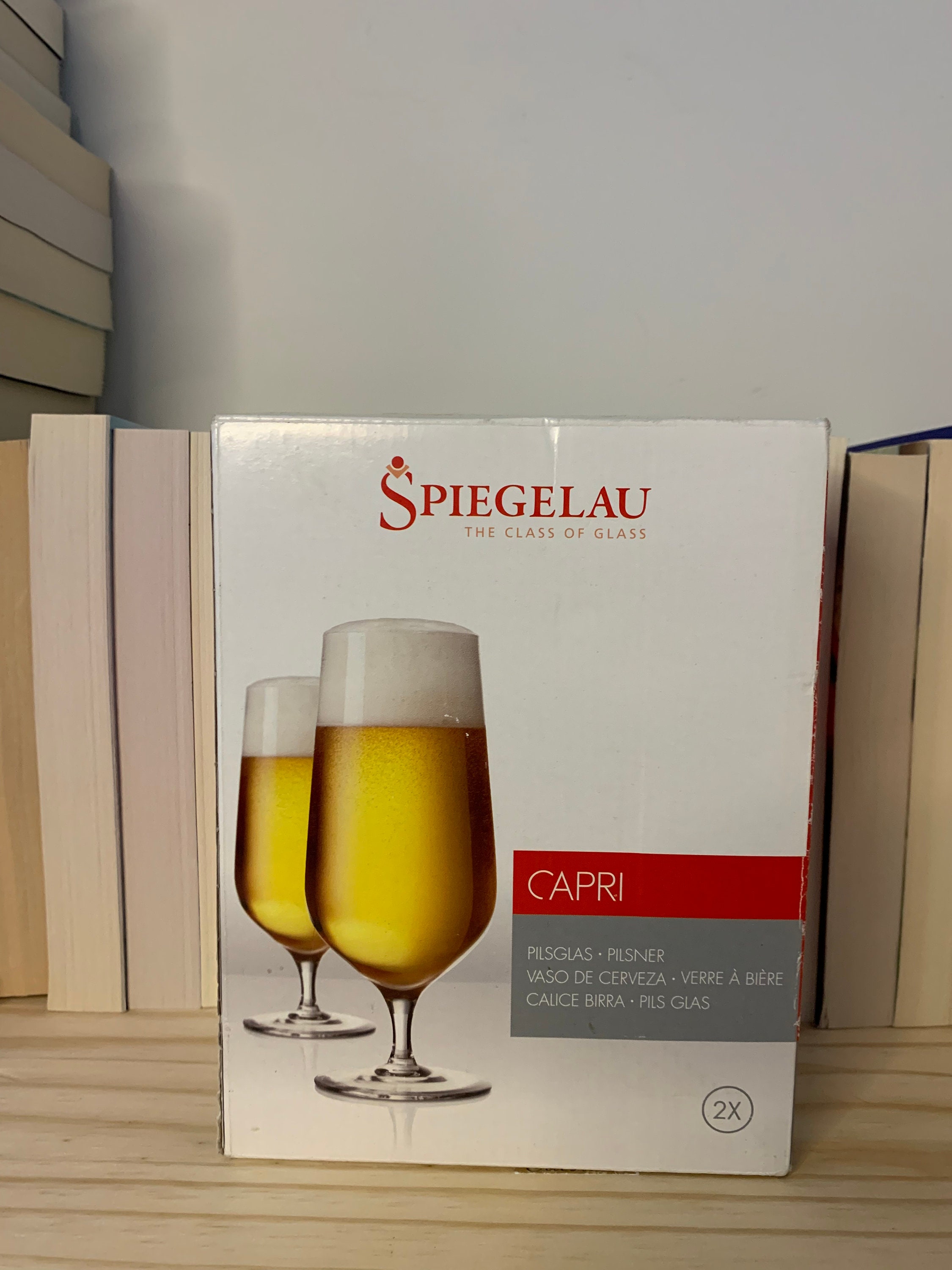 Spiegelau Capri the Class of Glass Set of 2 Pilsner Beer Glasses in Box  Made in Germany 13-1/2 Ounces 400 Ml 7-1/2 Tall -  Israel