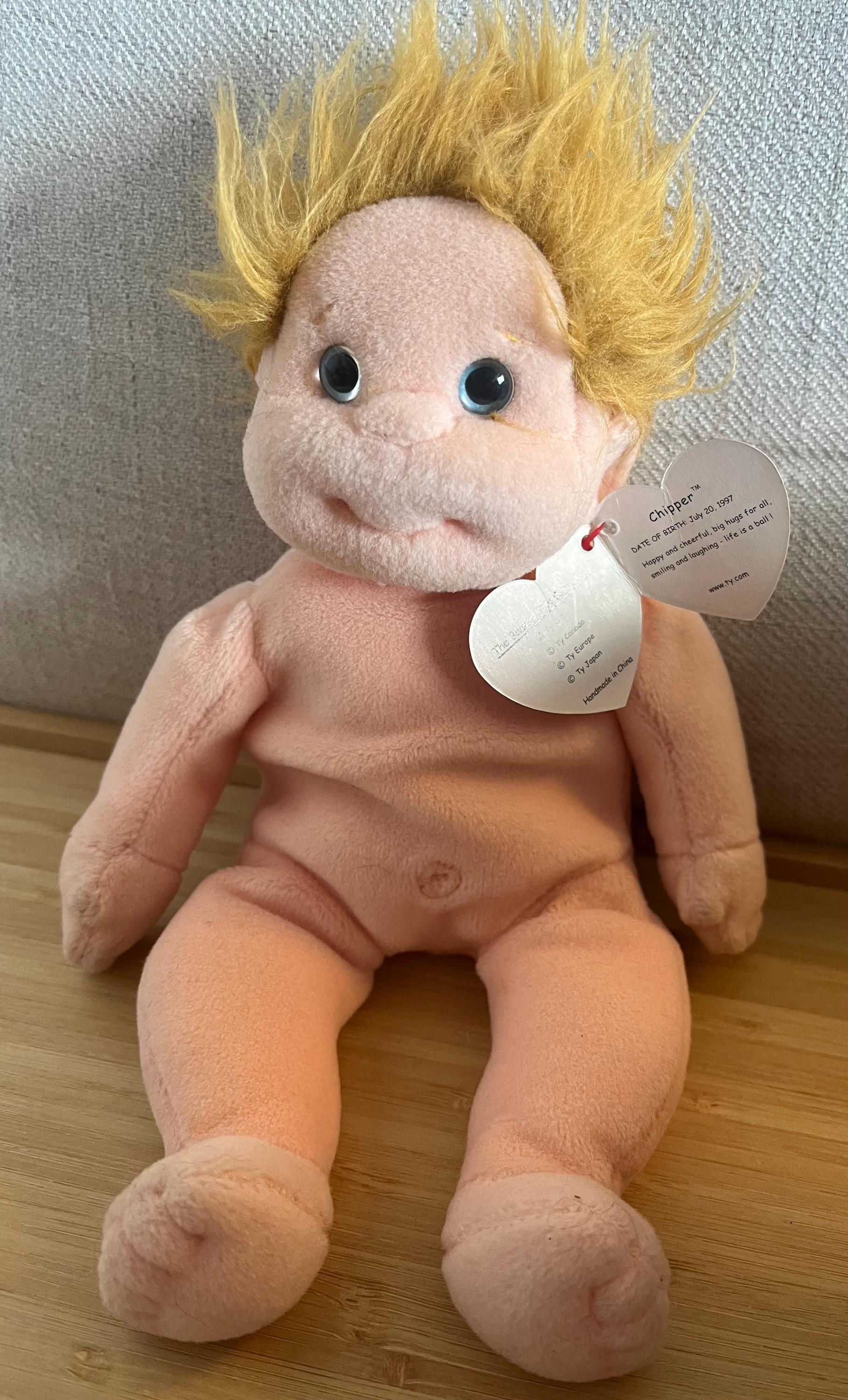 ヴィンテージ 1990 年代 Ty Beanie Kids 男の子用人形「The Beanie