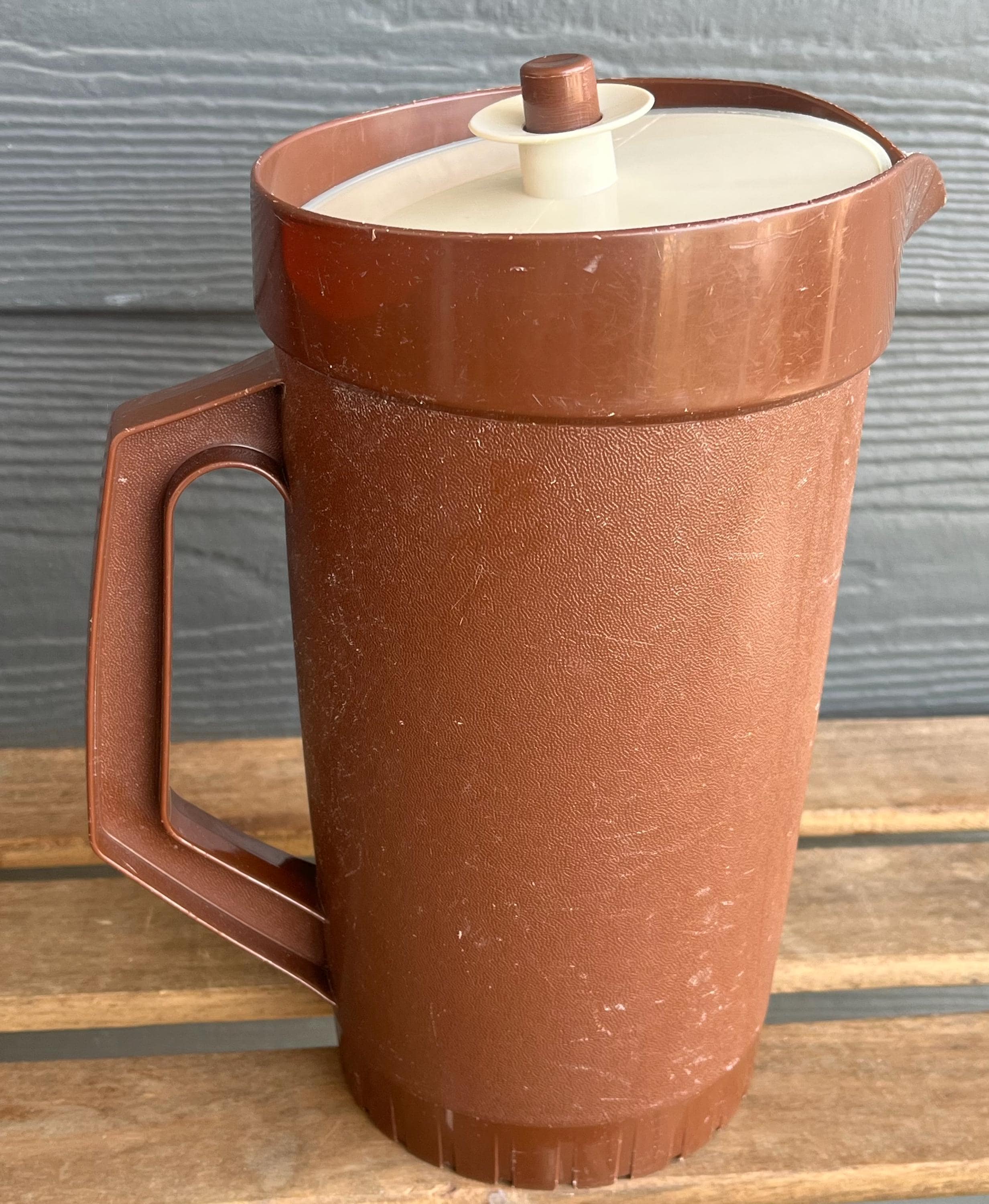 Vintage Tupperware Brown Juice Jug 800 Pitcher - Etsy
