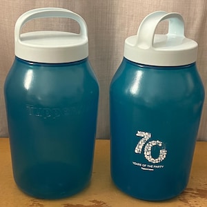 Large Blue Tupperware Universal Storage Jar 3 L, 3 Q  with Handle
