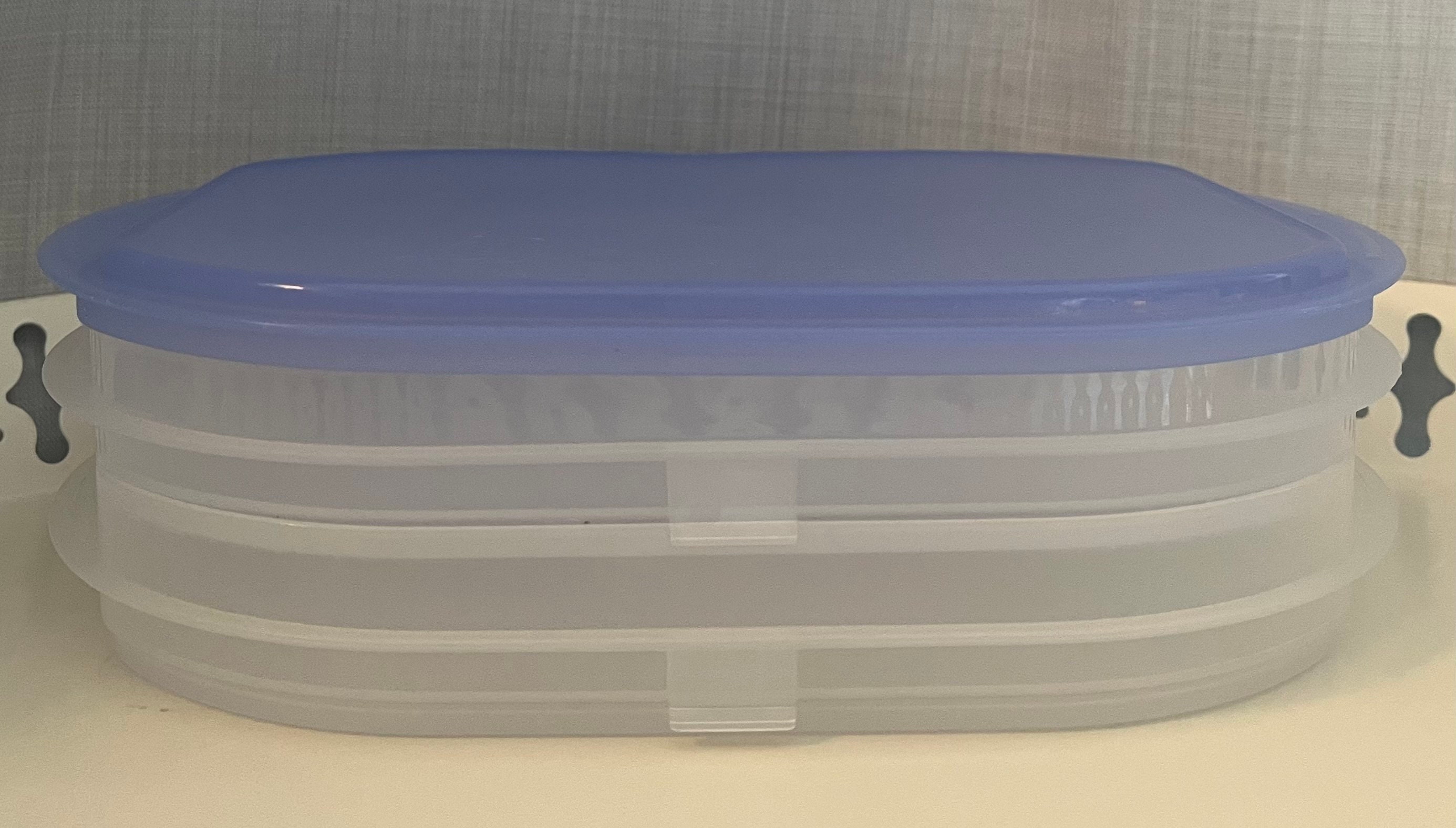 Critque Stackable Tupperware Vintage Tupperware Fridge Stackables Deli Keeper 5102A/5103A Light Blue ...