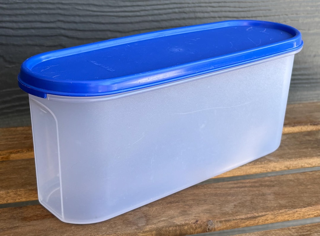 ヴィンテージ タッパーウェア モジュラーメイト クリア ロイヤルブルー