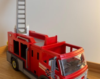 Playmobil Vintage Pompiers 1976 - Camion Échelle Grise Set 3236 - Occasion Bon État