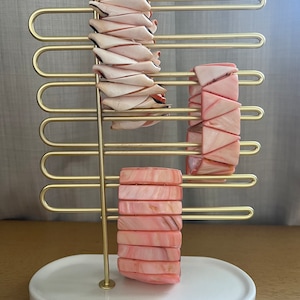 Vintage 1970’s Abalone Shell Mother of Pearl Stretch Bracelets - Pink - Choose Between Conch Shell, Triangle or Panels MCM Jewelry