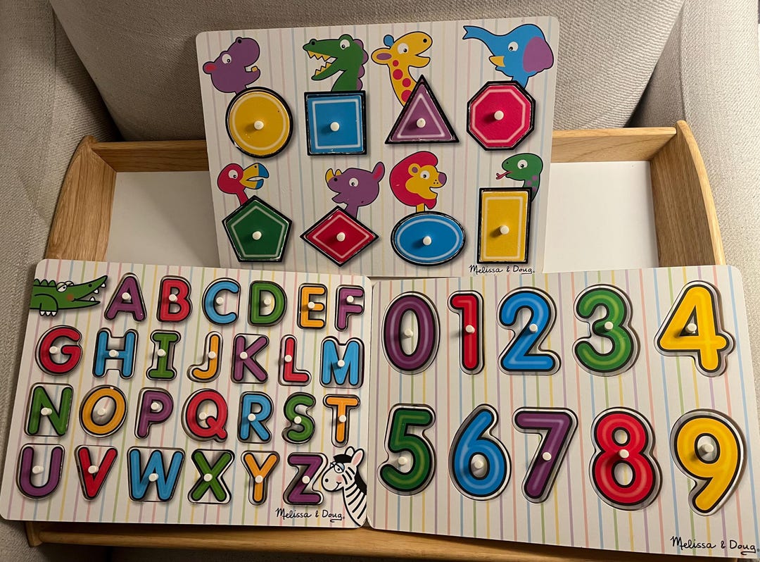 Melissa Doug Wood Puzzles Brinquedos de Aprendizagem Escolha