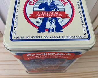Vintage Cracker Jack Tin Celebrating 100 Years of Fun 1893-1993