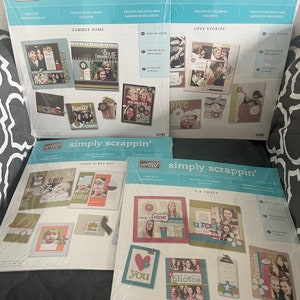 NIP Retired Stampin’ Up! Simply Scrappin Scrapbooking Kits 12x12 papel e enfeites Escolha entre 4 kits diferentes Feito nos EUA