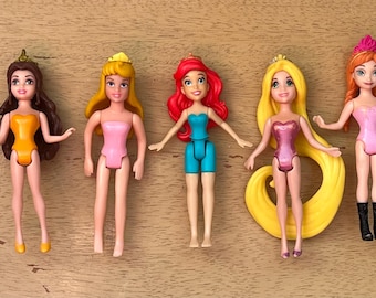 Polly Pocket Set of 7 Princesses with Crowns