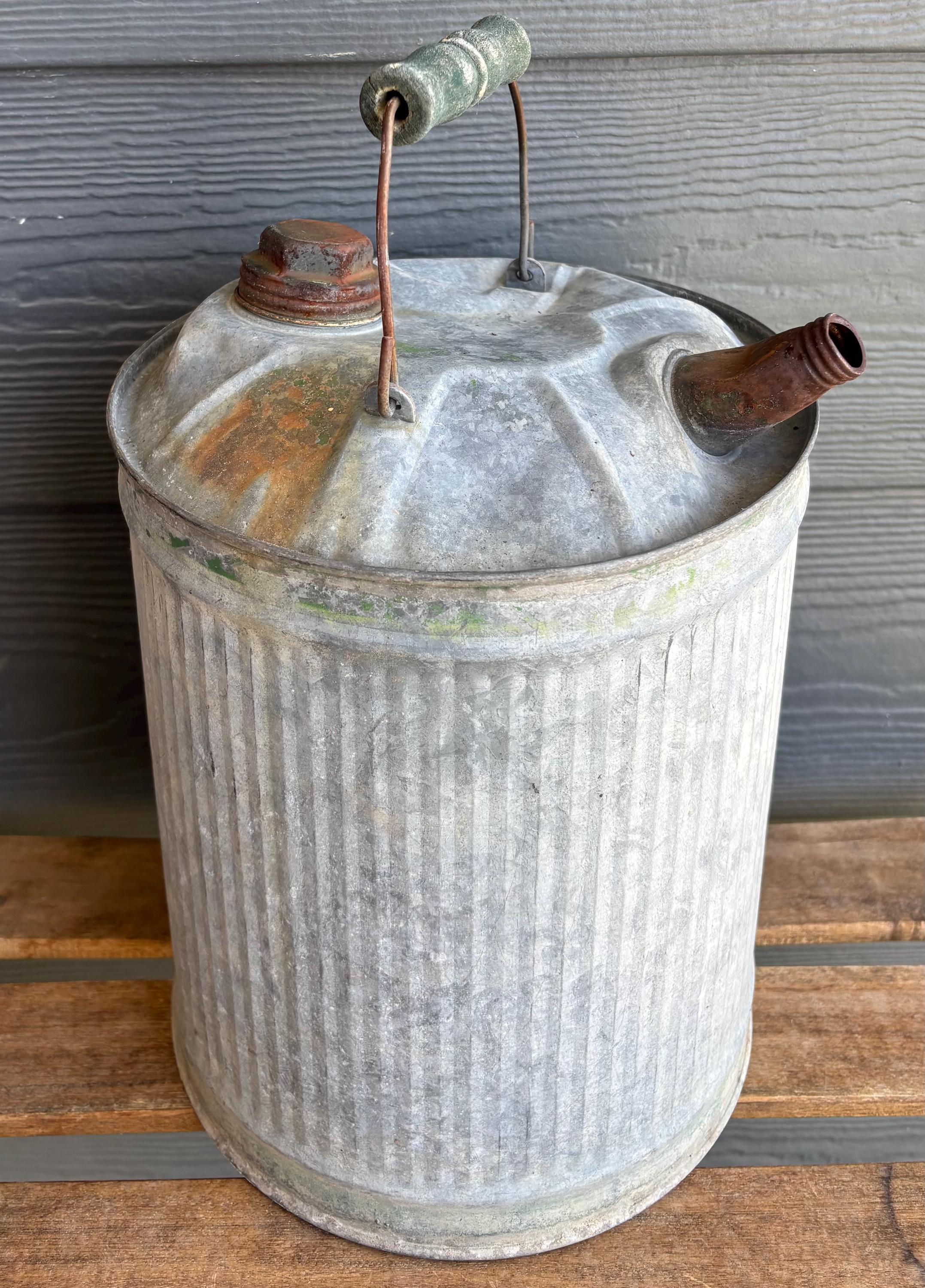 Vintage Galvanized Metal Gas Can Industrial Decor - Etsy