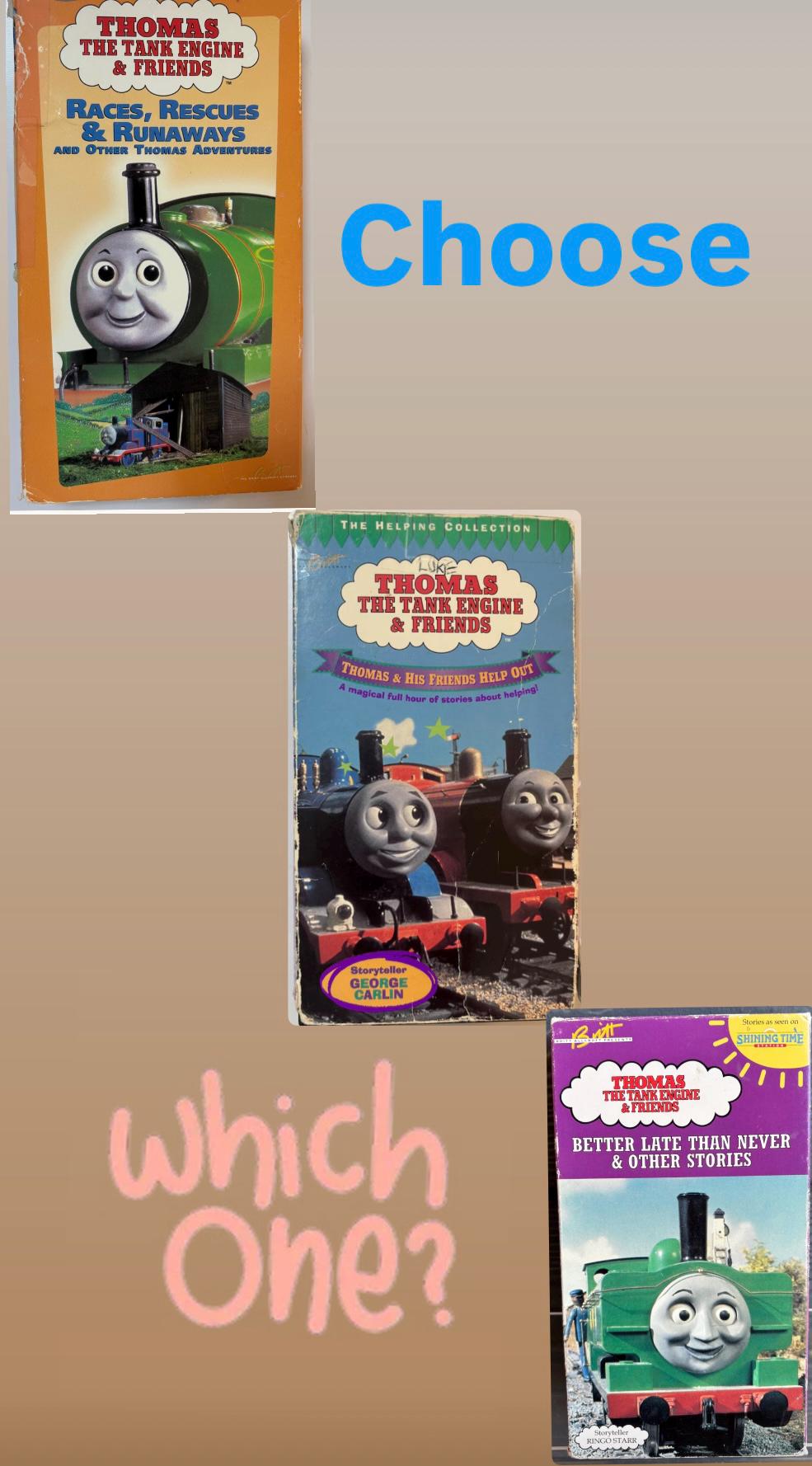 Thomas the Tank Engine and Friends VHS Episodes Choose From