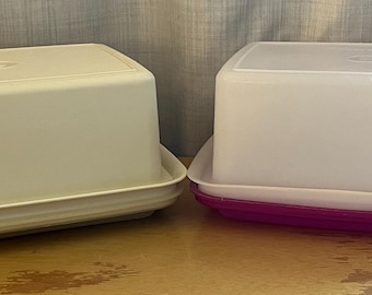 Vintage Tupperware Freeze N Save Ice Cream Keeper with Lid 1254/1255 Choose Between Almond or Purple