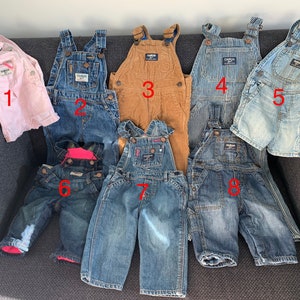 Osh Kosh B’gosh Children’s Overalls Baby Toddler 3 month - 3 years Girls Overalls Boys Overalls