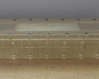 Vintage Tidee Maids Thread Box Clear Plastic Holds 14 Spools