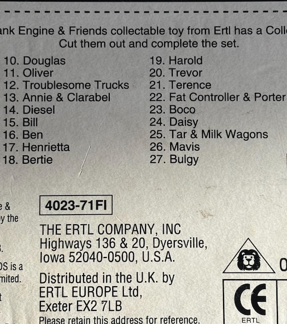 ヴィンテージ トレバー・ザ・トラクター ERTL 1993 きかんしゃトーマス