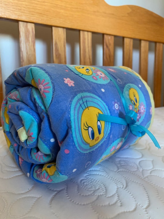 ヴィンテージ トゥイーティー ブランケット Vintage Looney Tunes Tweety Bird Quilted Baby Blanket, 32