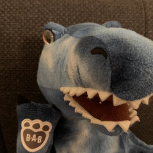 Build a Bear Blue Dinosaur 16” Plush Toy T Rex Tyrannosaurus