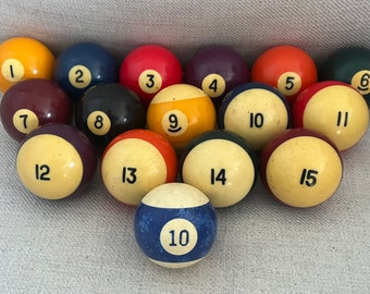 Vintage biljartballen, elk afzonderlijk verkrijgbaar MCM bakelieten biljartballen Kies je vervangende bal