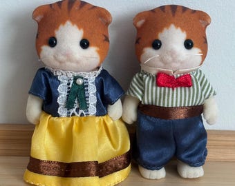 Calico Critters Sylvanian Families Maple Cat Family Echtgenote en echtgenoot