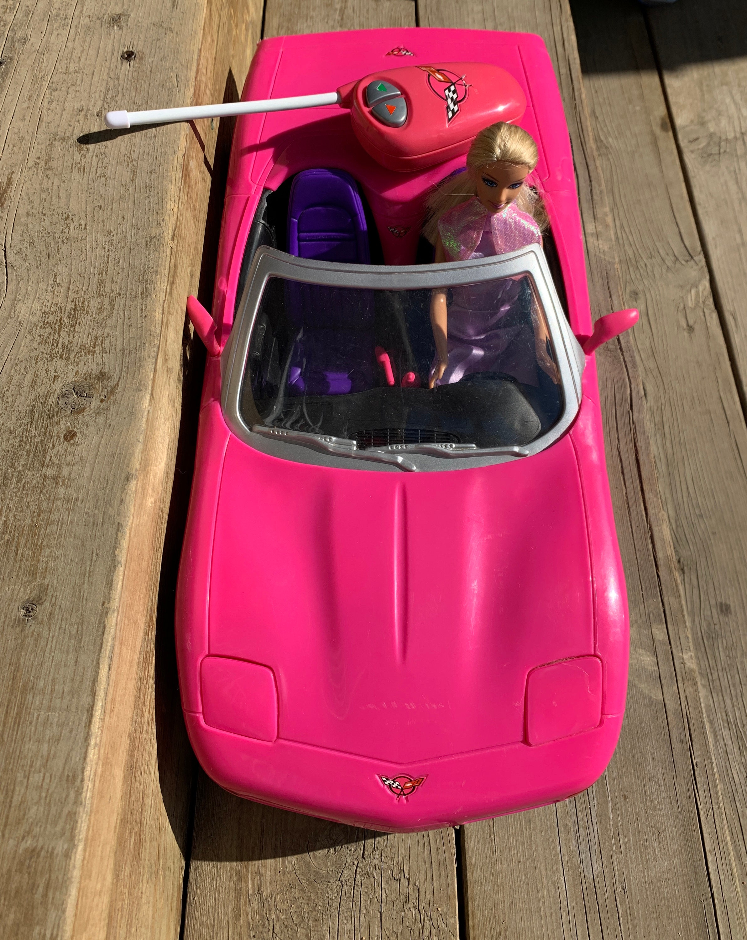 Omleiden Bron Beringstraat 2001 Mattel Hot Pink Barbie Car Remote Control Corvette - Etsy België