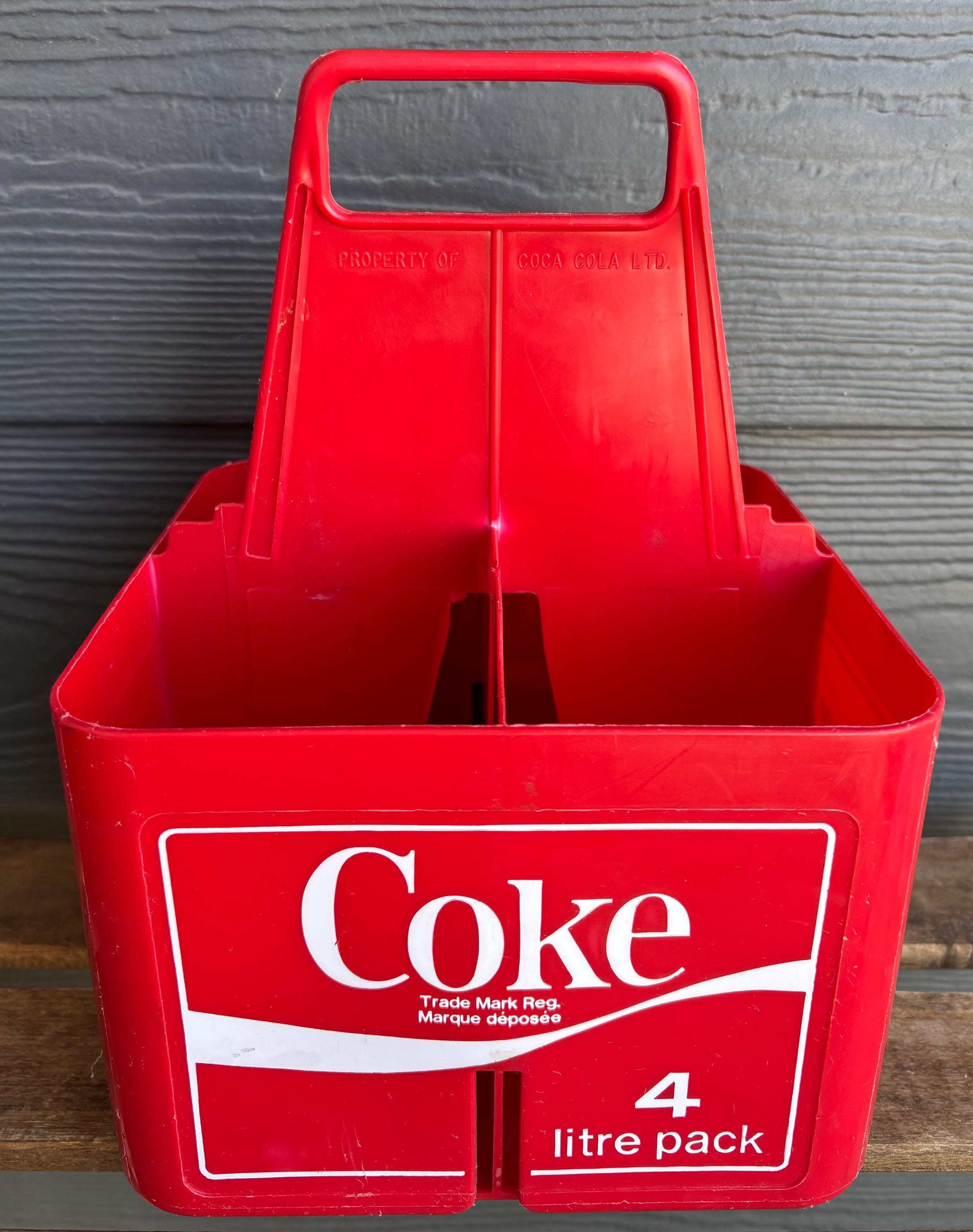 Coca Cola 1 Litre Plastic Carrier for Soda Pop Bottles Holds Four