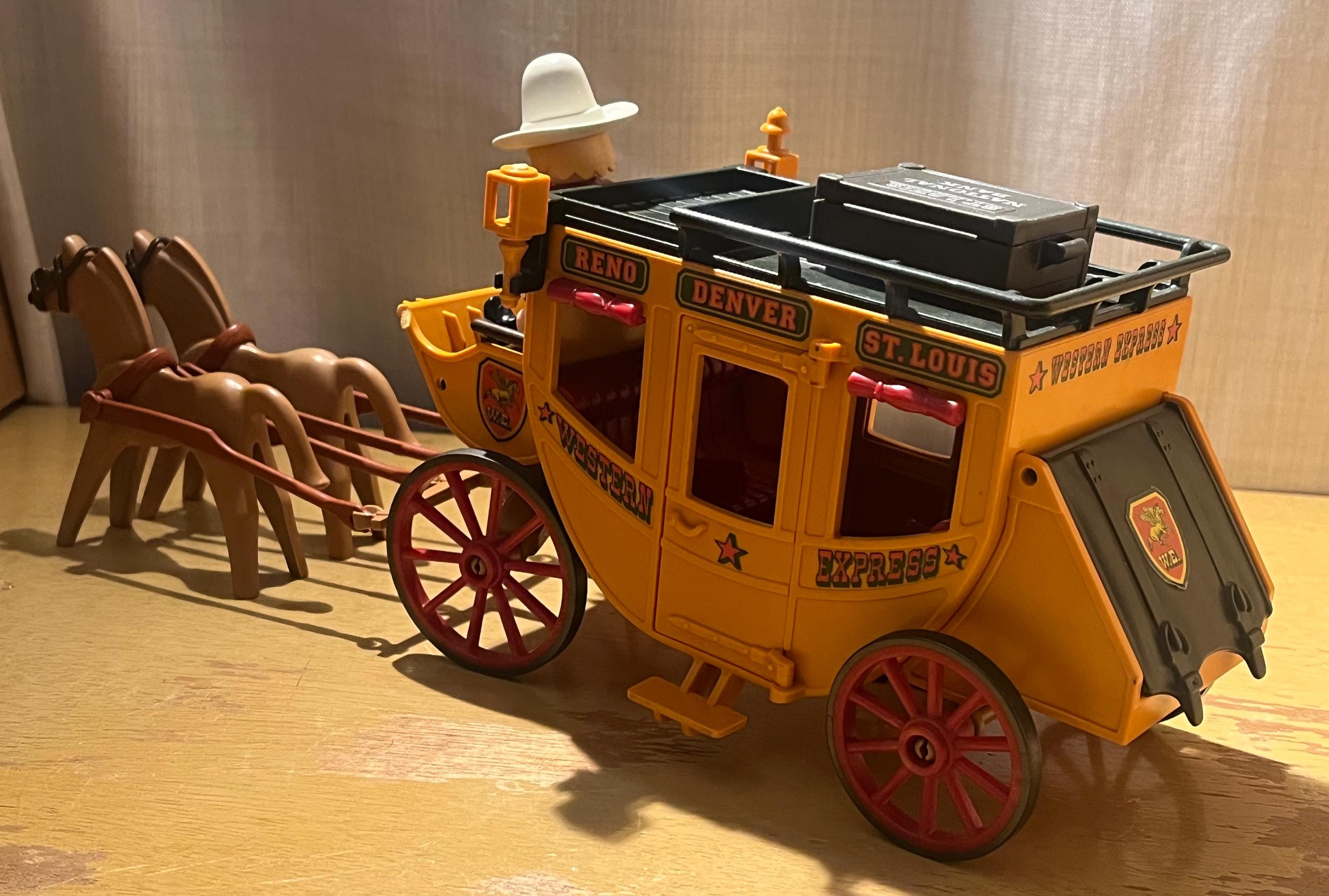 Vintage 1994 Playmobil Western Express Stage Coach Reno Denver St