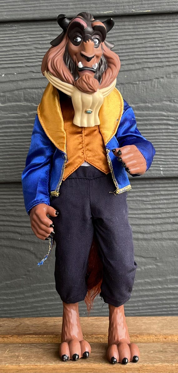 も*る様 beauty:beast レア】真鍮製巨大安全ピン　90's The Beast From the Classic Animated Movie Beauty and the Beast 12