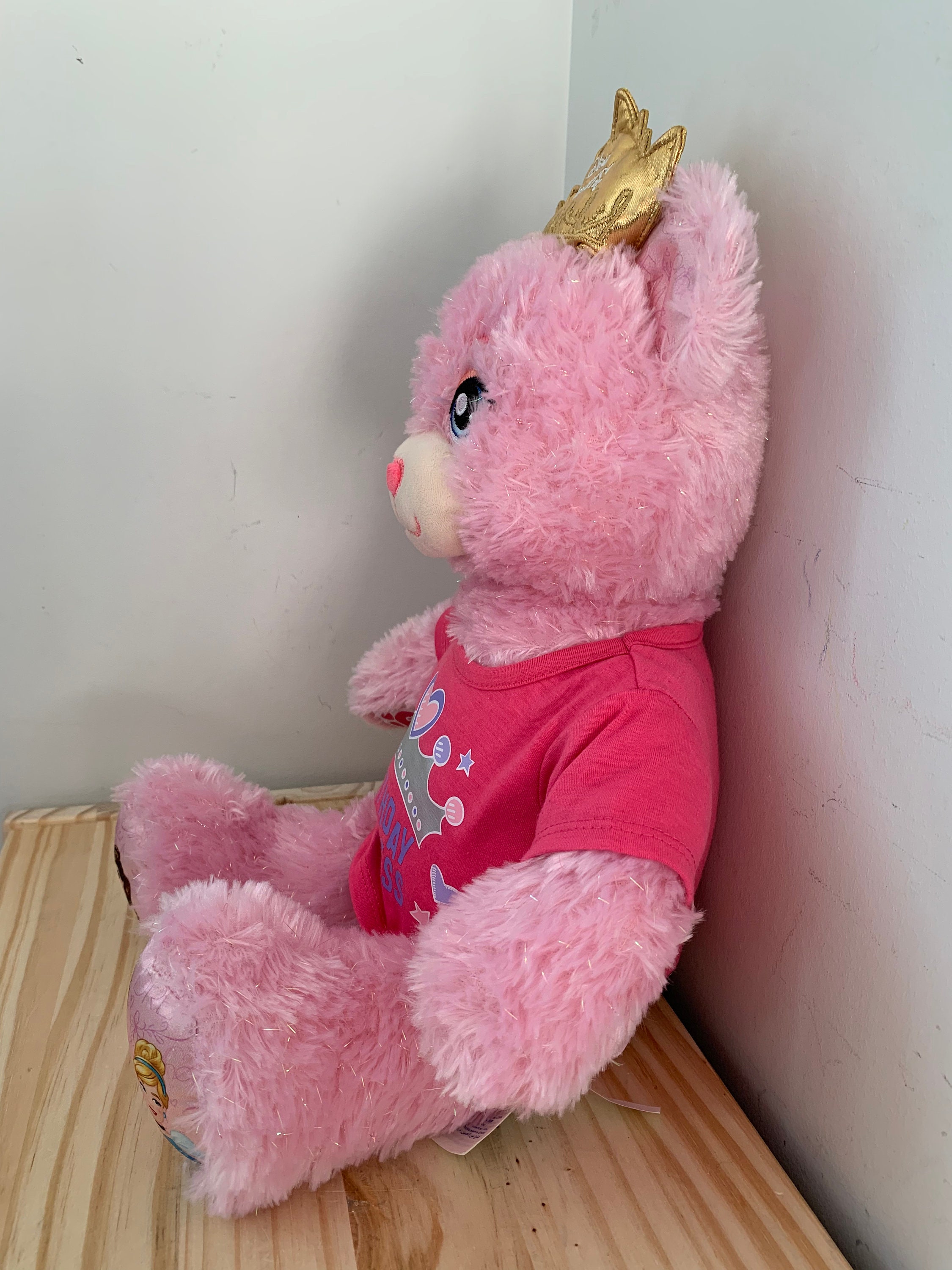 Build A Bear Princess 17” Pink Bear With Birthday Princess T
