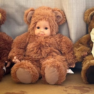 Anne Geddes 1997 brown Bear Babies. 15” Tall. Choose Between Three vintage Dolls