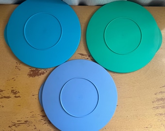 Vintage Tupperware 10” Impressions Lid Replacement Seal Only 3092 Choose from Blue or Green