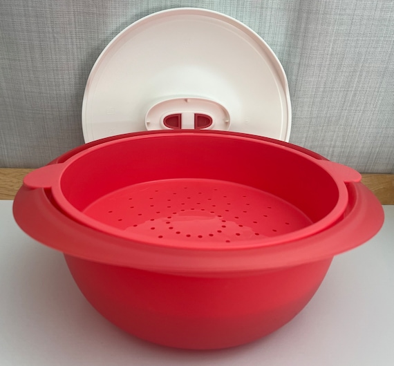 Lot 4 Anciens Tupperware Plastique Passoire Bol Batteur Saladier Boîte Cuisine