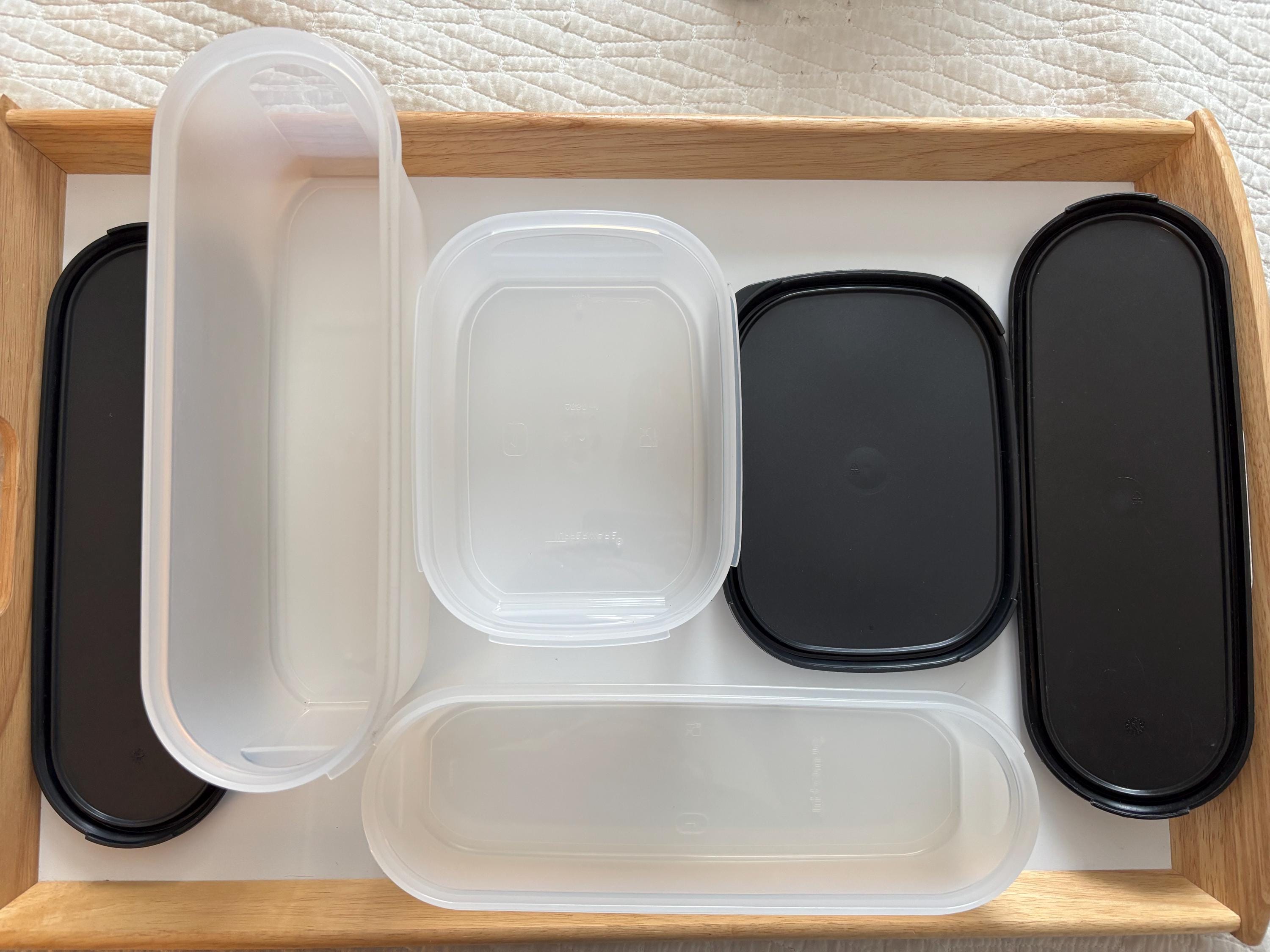 タッパーウェア モジュラーメイツ ブラック蓋付き パントリー