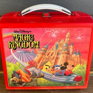 Red 1979 Walt Disney’s Magical Kingdom Lunch Kit by Aladdin Industries Products of Canada