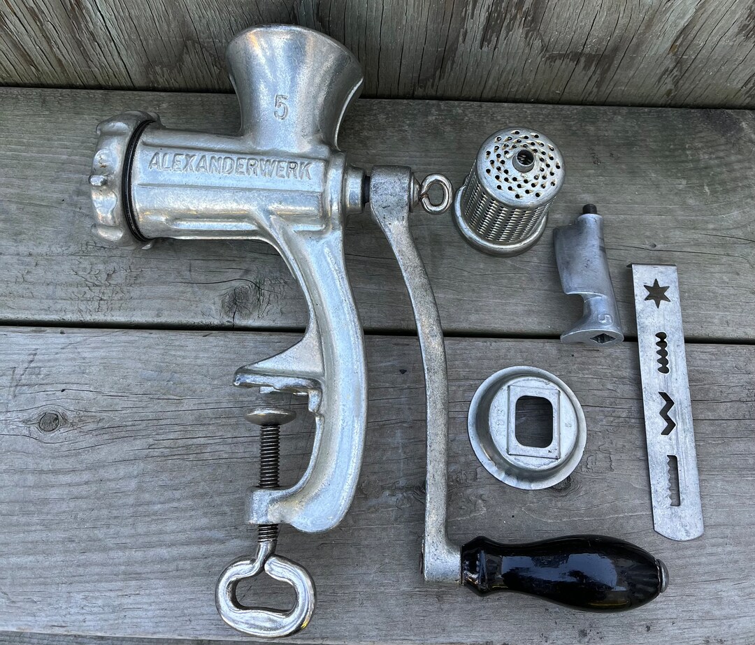 Vintage Alexanderwerk 5 Meat Grinder With Accessories Made in Etsy