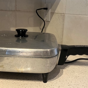 Vintage Aluminum Coronado Electric Frying Pan, Wood-Alexander Ltd / Macleod’s Ltd MCM 1950s Industrial Chic