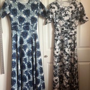 Vintage Conservative Mennonite Dresses Short Sleeve Ladies Summer Fashion  Blue Floral Two to Choose From - Etsy