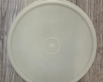 Vintage Clear Tupperware Round Lids with “C” - Tabs 227, 6” Diameter Replacement Lid
