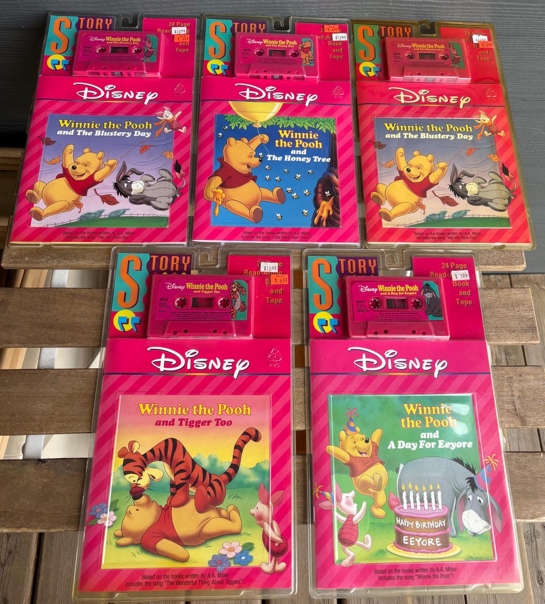 1990年製 ディズニー くまのプーさん カセットテープ＆読み聞かせ絵本