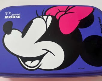 Recipiente para alimentos Tupperware de Minnie Mouse con compartimentos, capacidad de 2,5 tazas (590 ml).