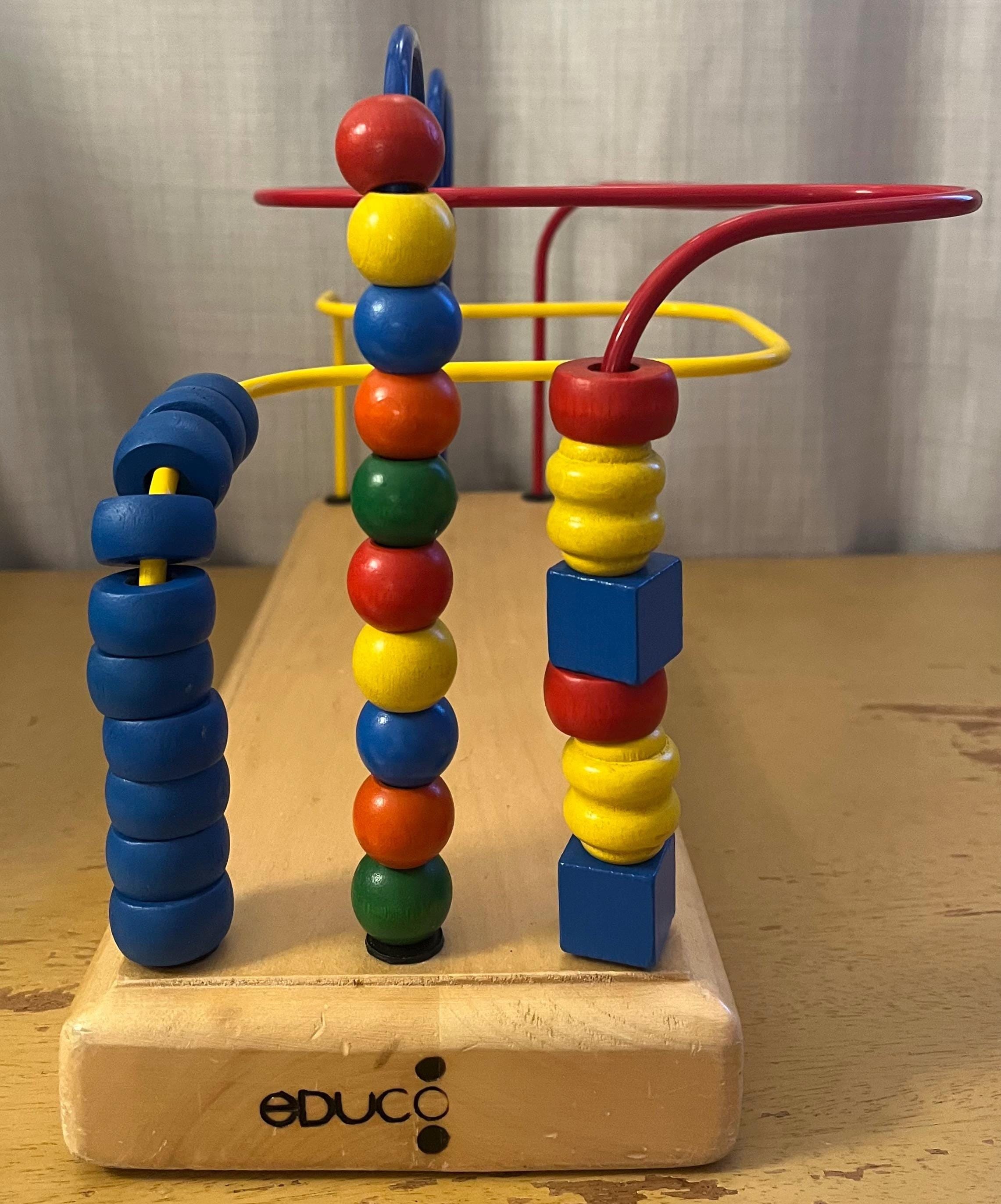 Bead Maze Nuby Mini Wooden Colorful Developmental Toy For