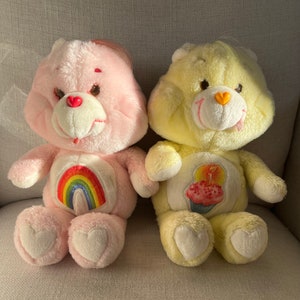 Vintage 1980s Care Bears by Kenner / American Greetings - Cheer Bear or Birthday Bear to Choose From Plush Toys Cute Sticking out Tongues