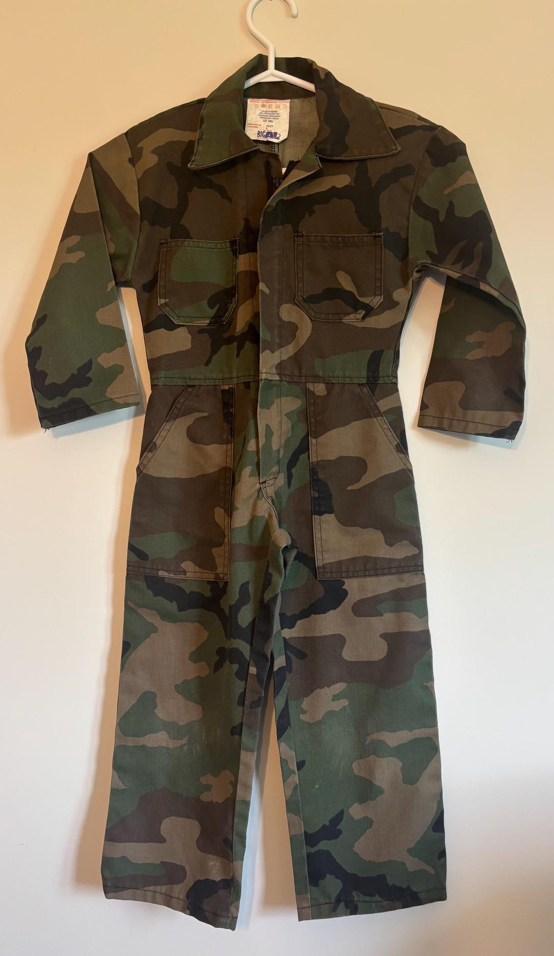 Vintage Big Al Boys Size 6 Green Camo Coveralls - Etsy