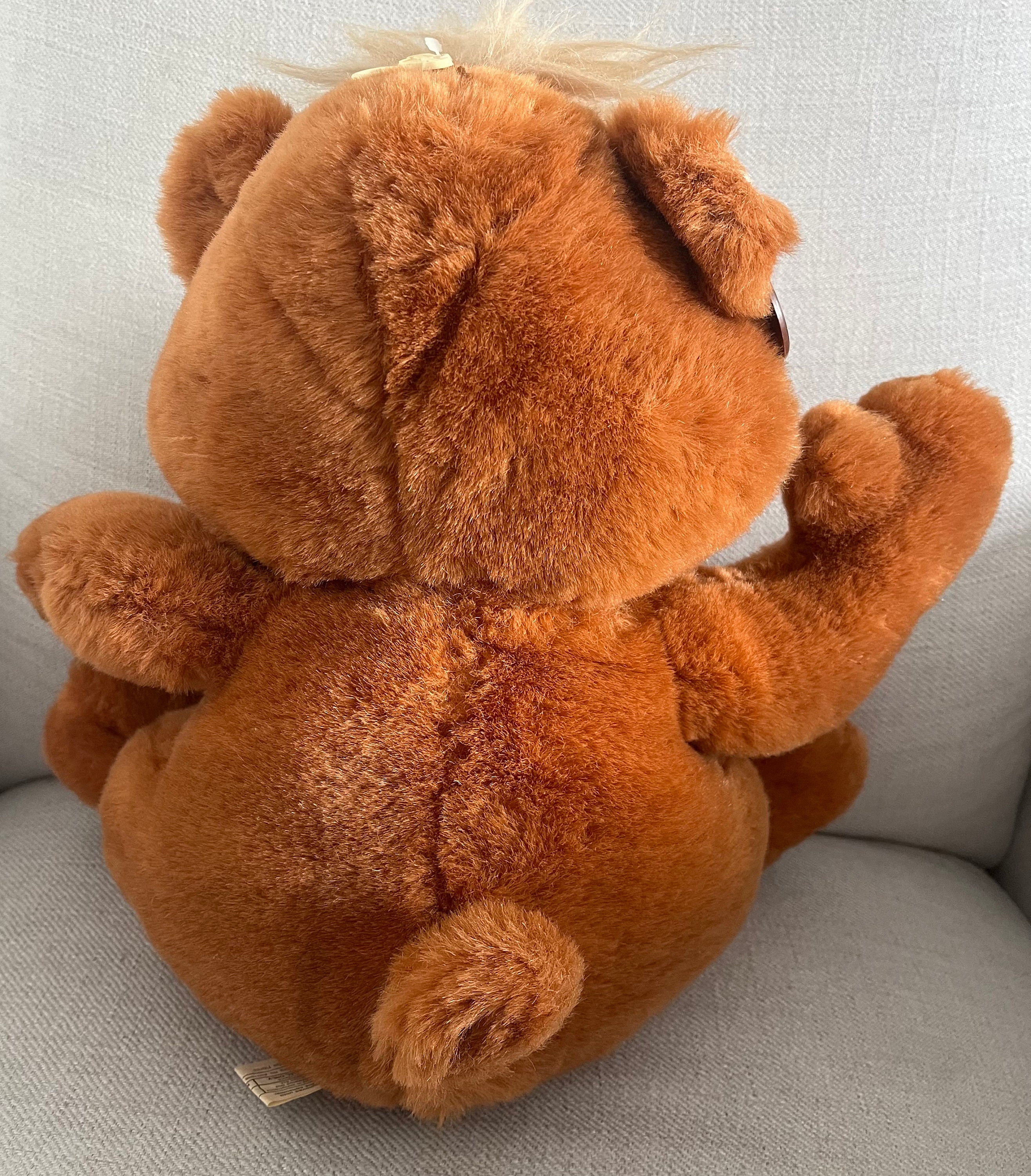 Vintage 1989 Zeddy Teddy 13” Sitting Bear Cuddle Wit Creation