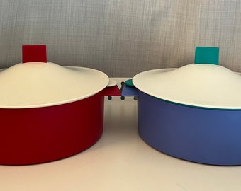 Tupperware Cuiseur à Riz Micro-ondes 550 Ml - Bleu - Bon état