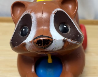 Vintage Fisher Price 1979 Roly the Racoon Toy