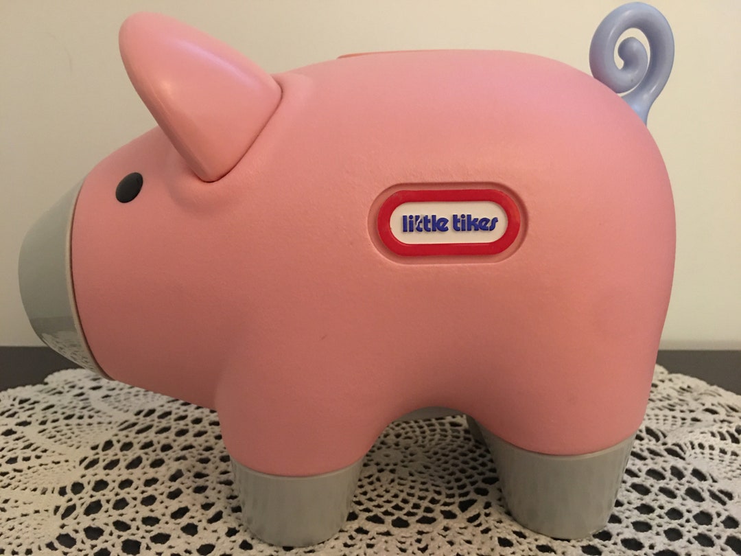 Vintage Little Tikes 1980s Pink Piggy Bank Money Bank for Kids Etsy