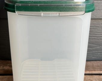 Porta-pão vintage Tupperware com bandeja, tampa articulada, 5,5 litros.