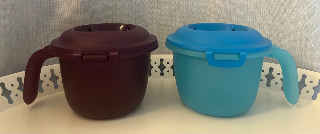 Tupperware Mini Rice Cooker 6972A, 550 Ml, With Lid 6973A Microwave ...