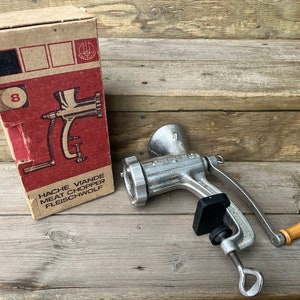 Vintage Alfa 1 Meat Grinder with Original Box Working Condition Food Maker