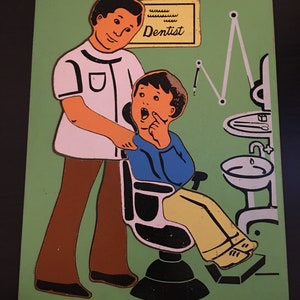 Vintage Wood 1974 Judy Company Dentist Puzzle