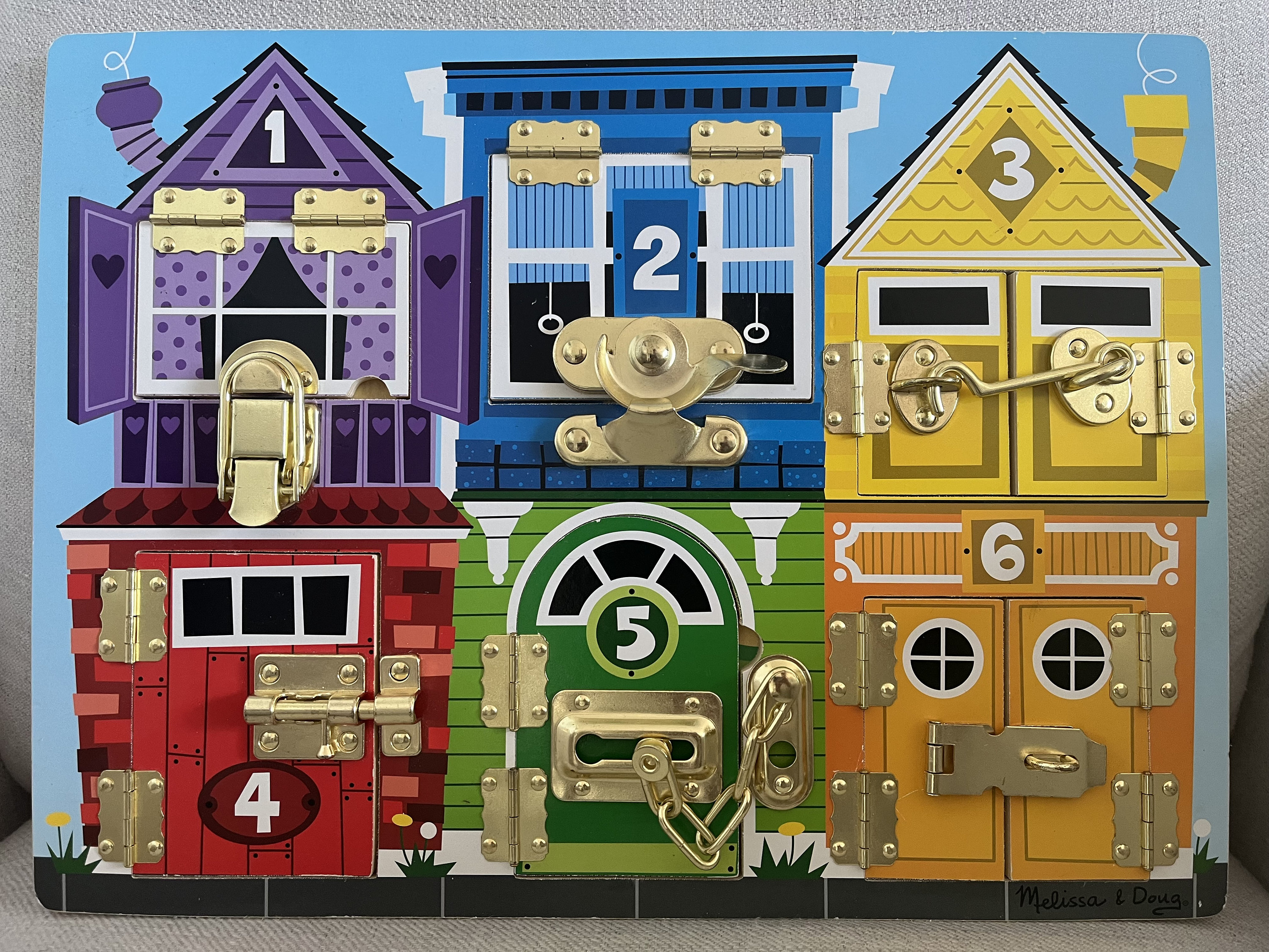 Melissa and Doug Latch Puzzle Lock Toy Wood Learning Toy - Etsy